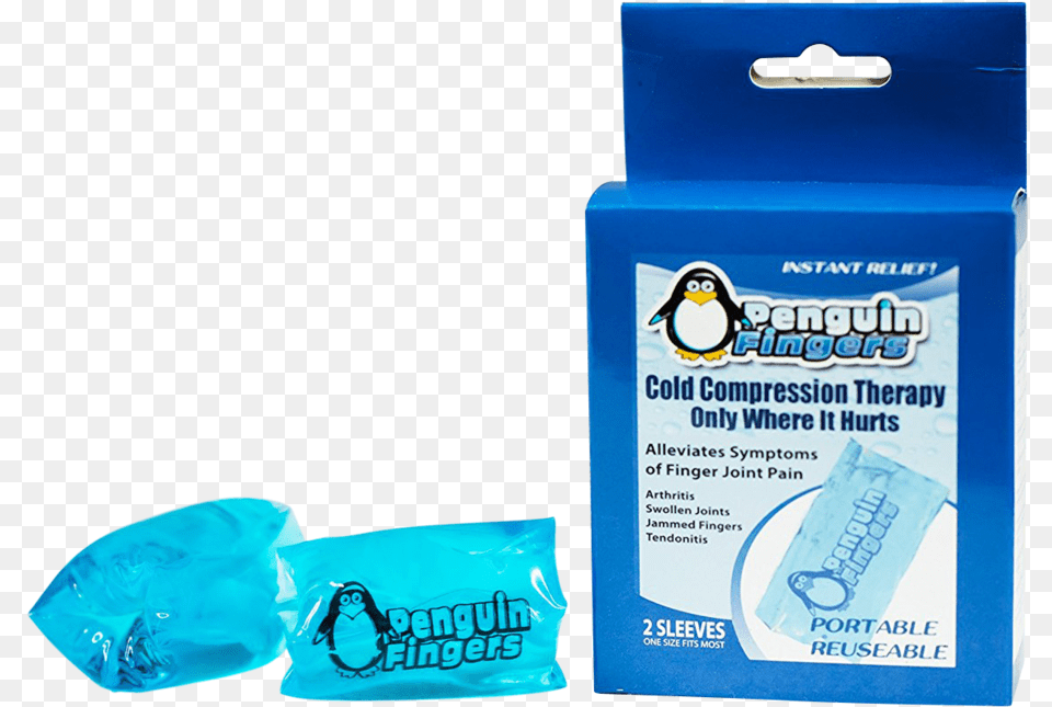 Finger And Toe Cold Gel Ice Pack By Penguin Fingers Ice Pack, Animal, Bird, Bottle Png Image