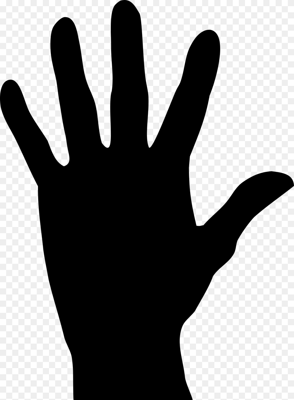 Finger Clipart Hand Palm, Gray Free Png Download
