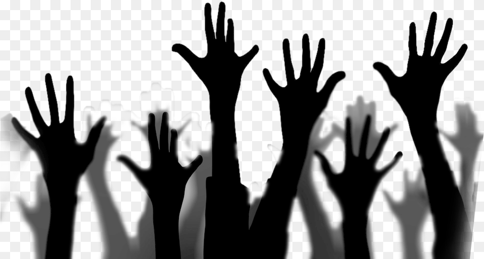 Finger Hand Clip Art Hands Raised, Body Part, Person, Crowd, Adult Free Transparent Png