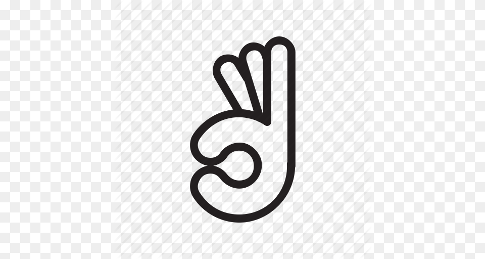 Finger Hand Ok Okay Sign Icon, Text, Symbol Free Png Download