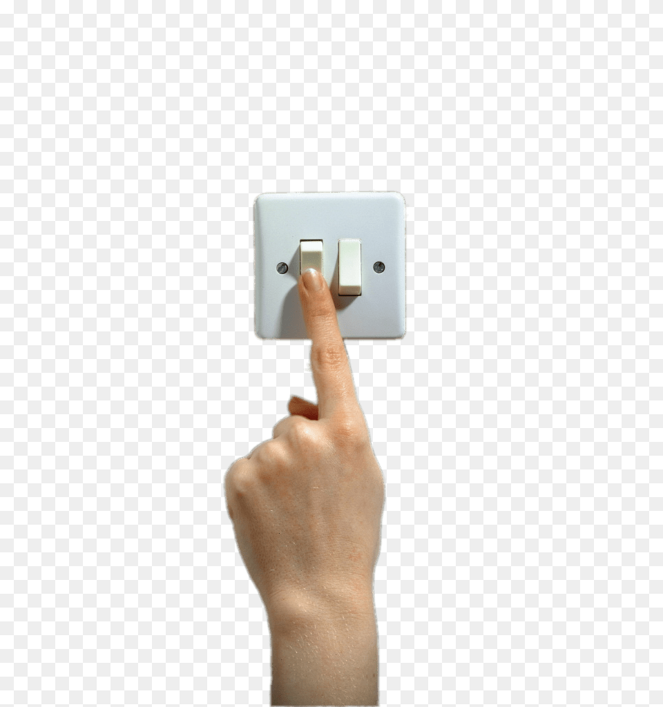 Finger On Light Switch, Electrical Device, Body Part, Hand, Person Free Png