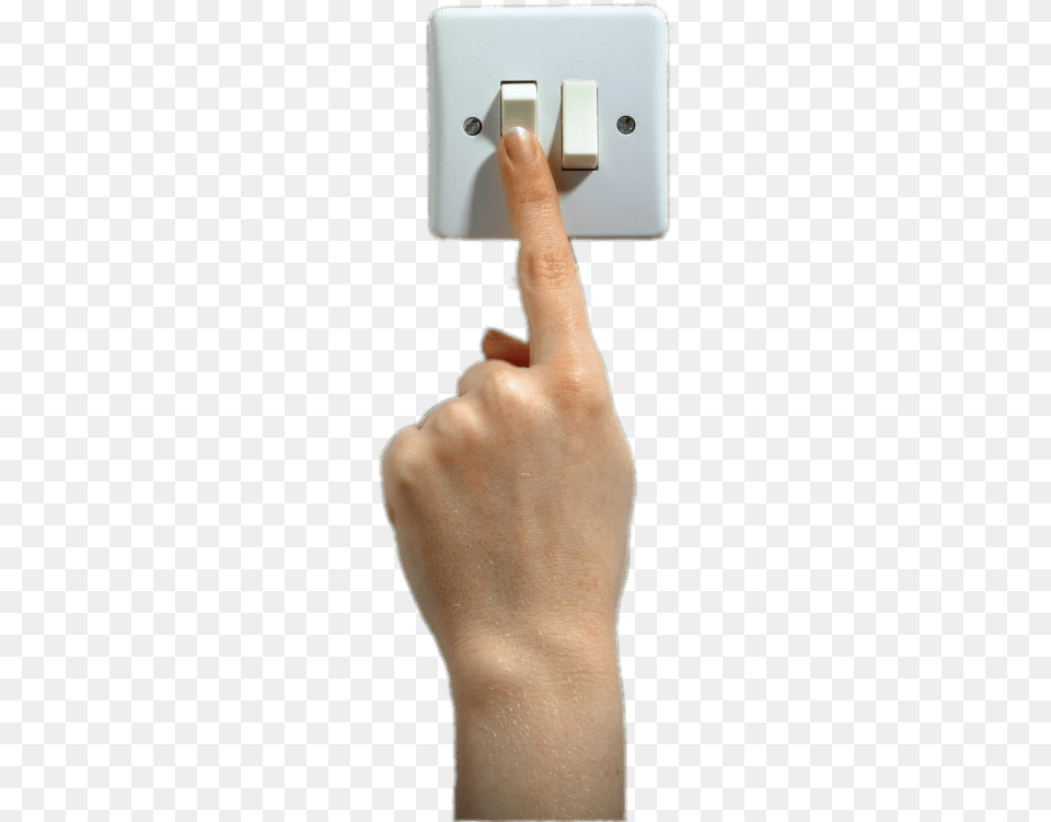 Finger On Light Switch Portable Network Graphics, Hand, Body Part, Electrical Device, Person Free Png Download