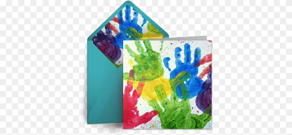 Finger Painting For Dad From Punchbowl Birthday Cards Ideas From Toddlers To Daddy, Art Png Image