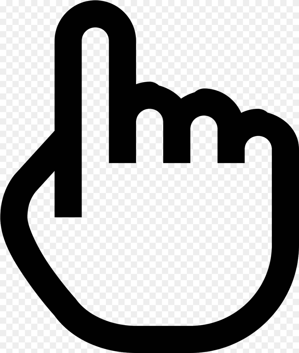 Finger Point Icon, Gray Free Png Download