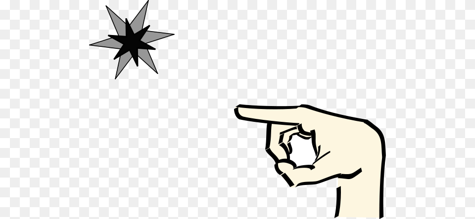 Finger Pointing Large Size, Body Part, Hand, Person, Star Symbol Png Image