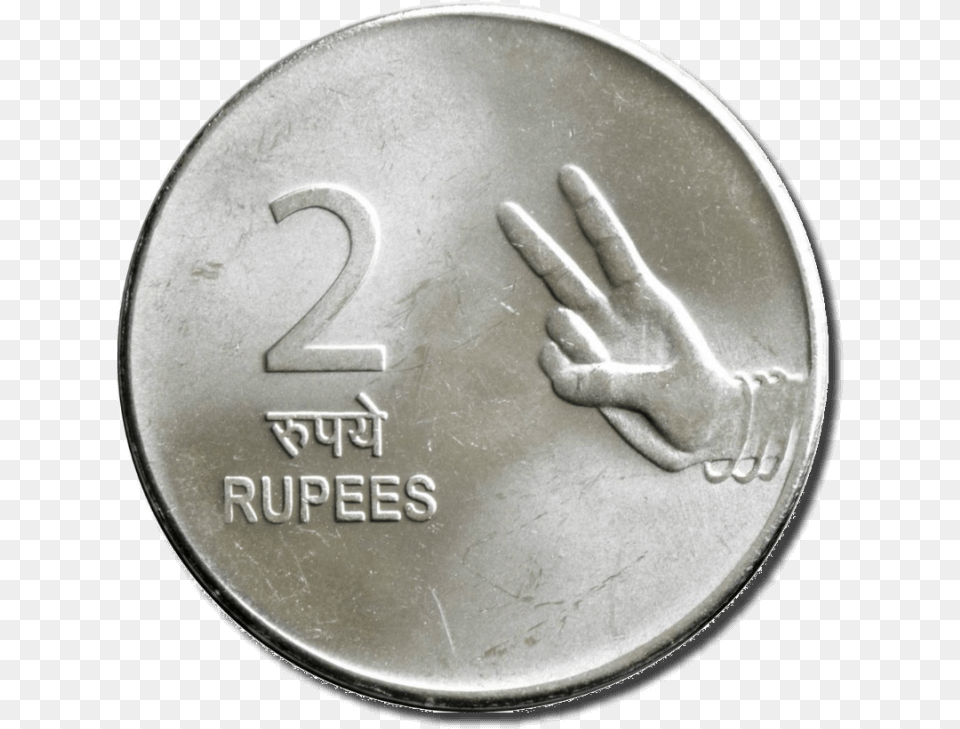 Finger Rupee Indian 2 Rs Coin, Money Png