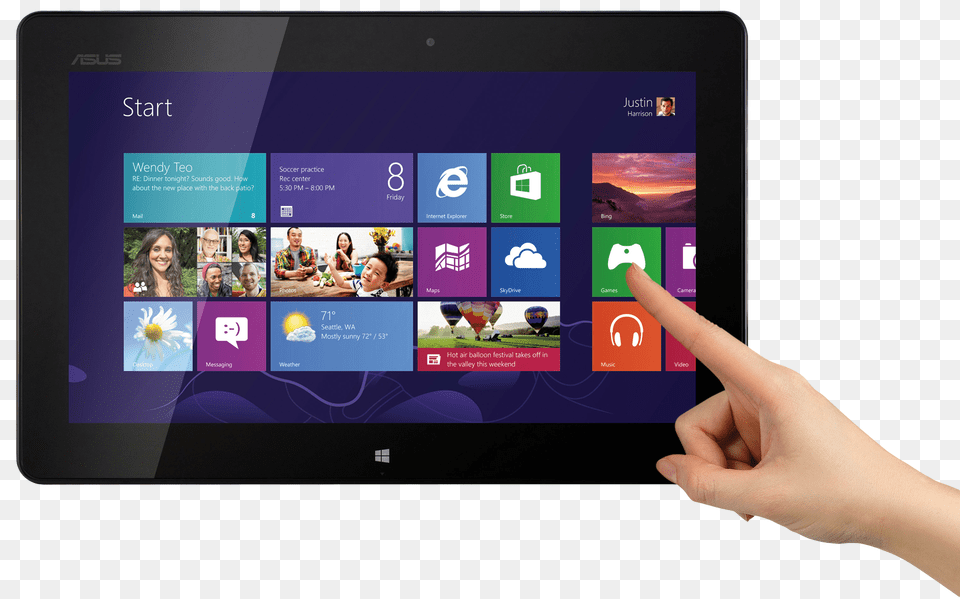 Finger Touch Tablet Image, Computer, Electronics, Surface Computer, Tablet Computer Png