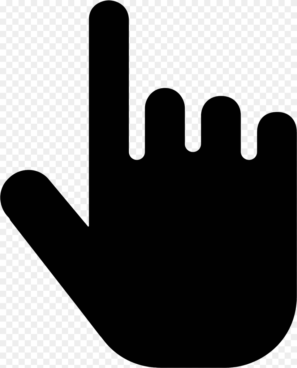 Finger Up Filled Icon Cursor Hand Black, Gray Png Image