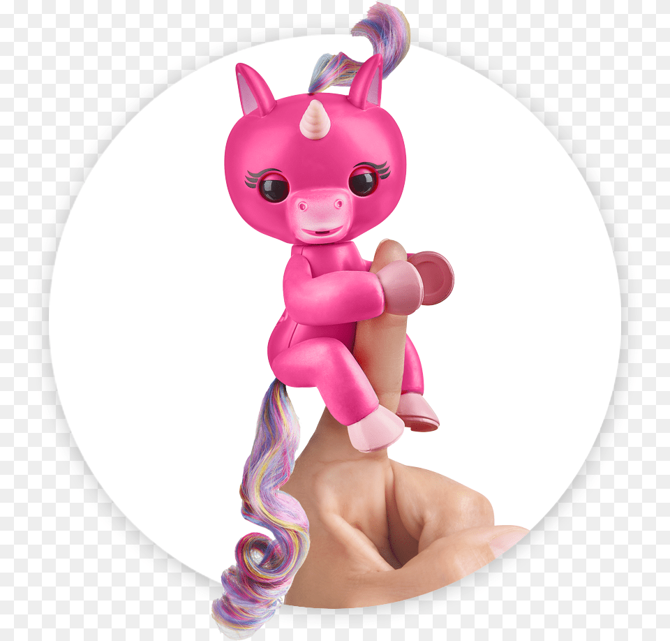 Fingerlings Fingerlings Purple Unicorn Toy, Baby, Person, Doll, Figurine Png Image