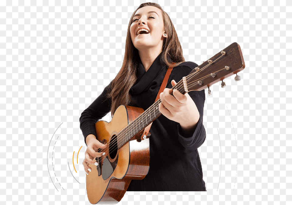 Fingerpicks Reinvented Girl With Guitar, Musical Instrument, Leisure Activities, Person, Performer Free Png