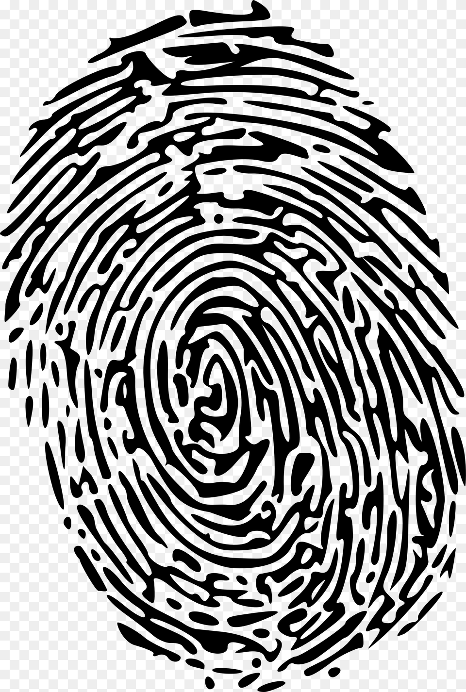 Fingerprint Black And White, Gray Free Transparent Png
