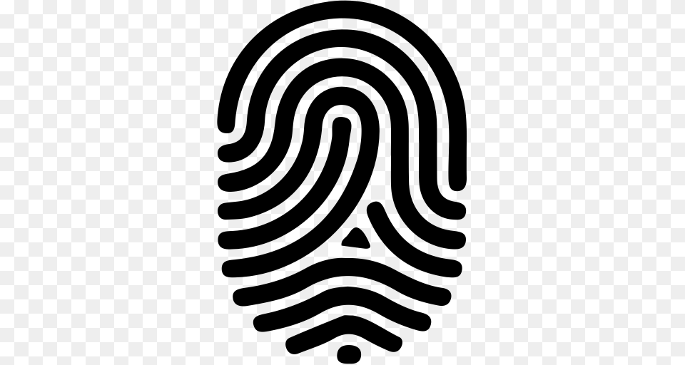 Fingerprint Fingerprint Head Icon With And Vector Format, Gray Free Transparent Png