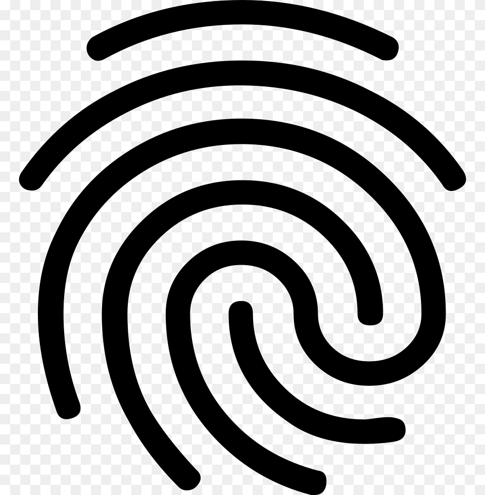 Fingerprint Fingerprint Icon, Coil, Spiral, Device, Grass Free Png Download