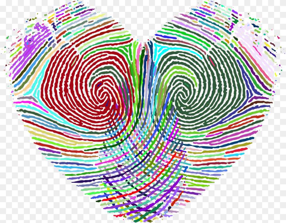 Fingerprint Heart Live Scan Fingerabdruckscanner Symbol, Art, Graphics, Person, Collage Free Png Download