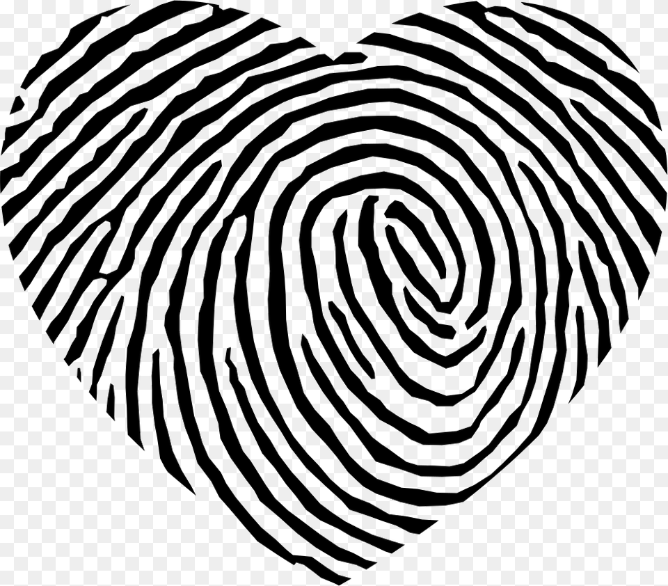 Fingerprint Heart Shape Heart Shaped Fingerprint, Accessories, Wildlife, Tie, Rug Free Png