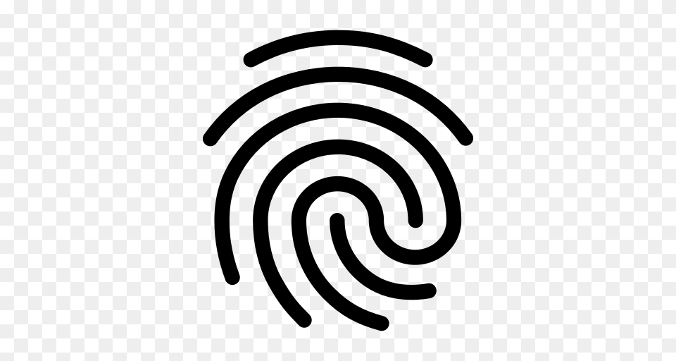 Fingerprint Ic Icon, Gray Free Transparent Png