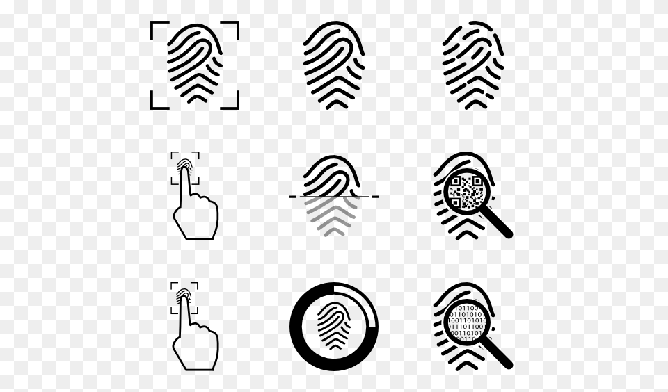 Fingerprint Icon Packs, Gray Png