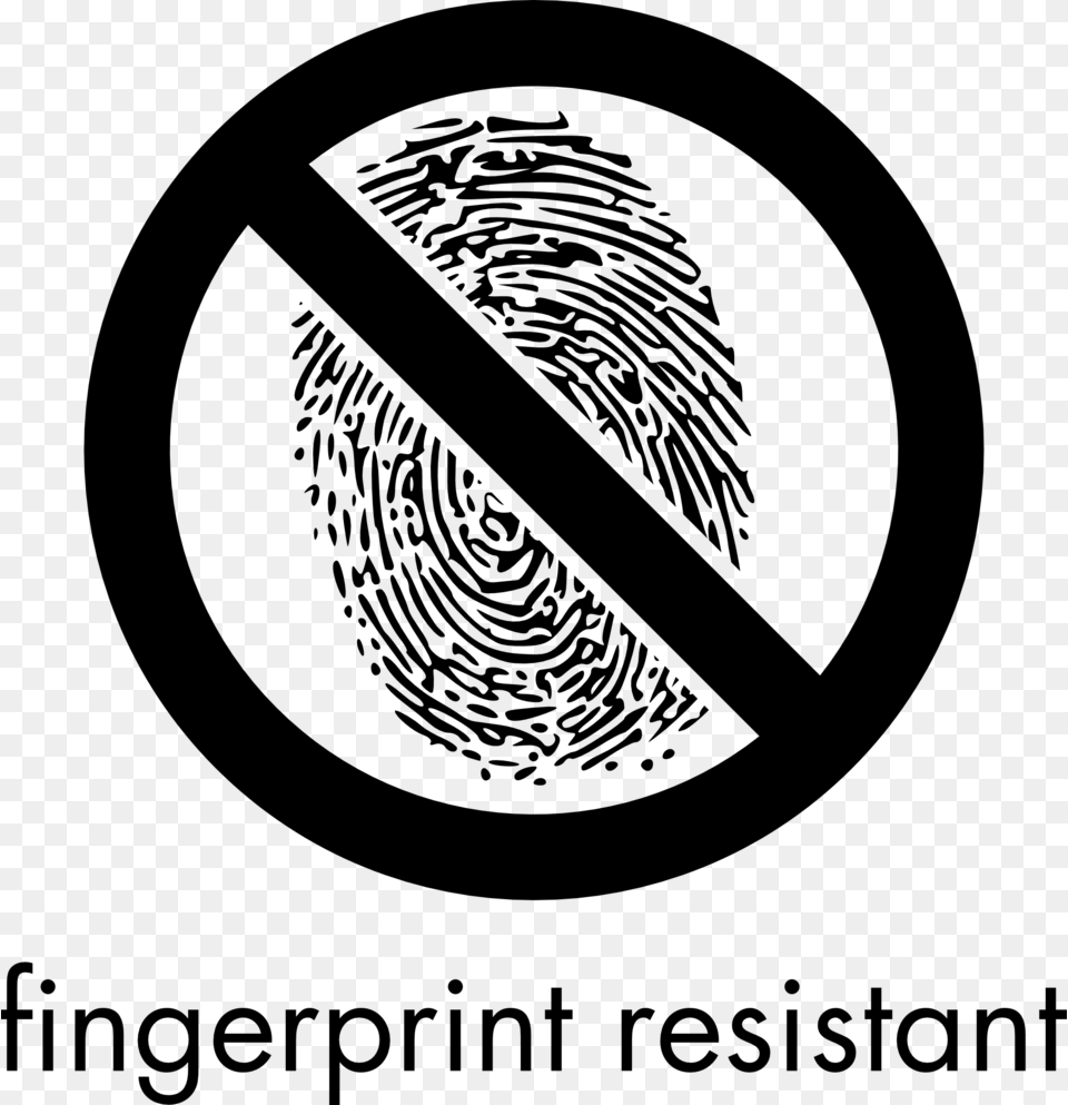 Fingerprint Resistant Sign Fingerprint Sign, Gray Free Png Download