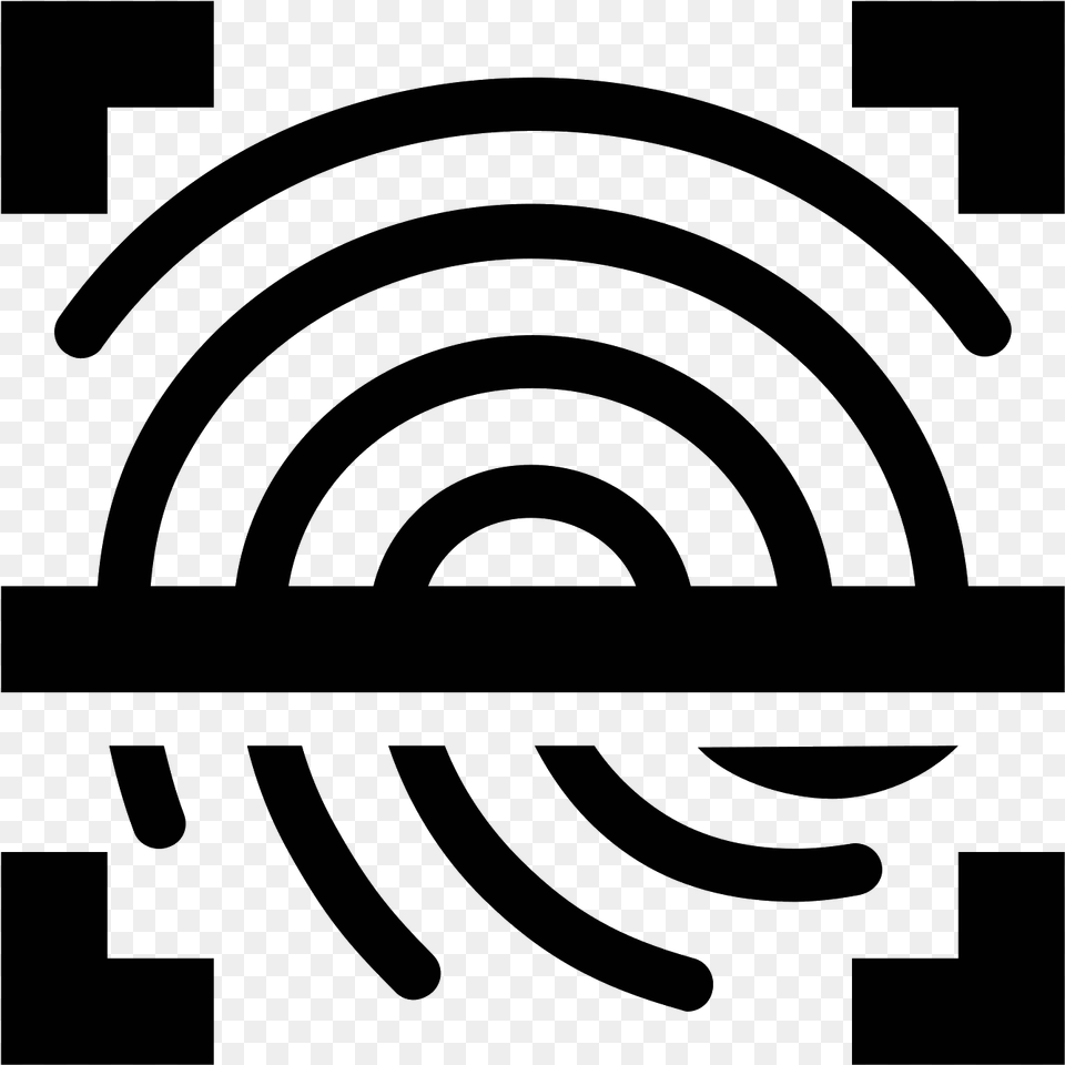 Fingerprint Scan Icon Dell, Gray Free Png Download