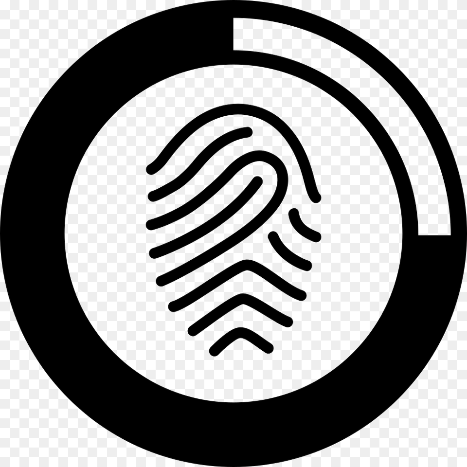 Fingerprint Scan Loading Finger Print Line Icon Free Png Download