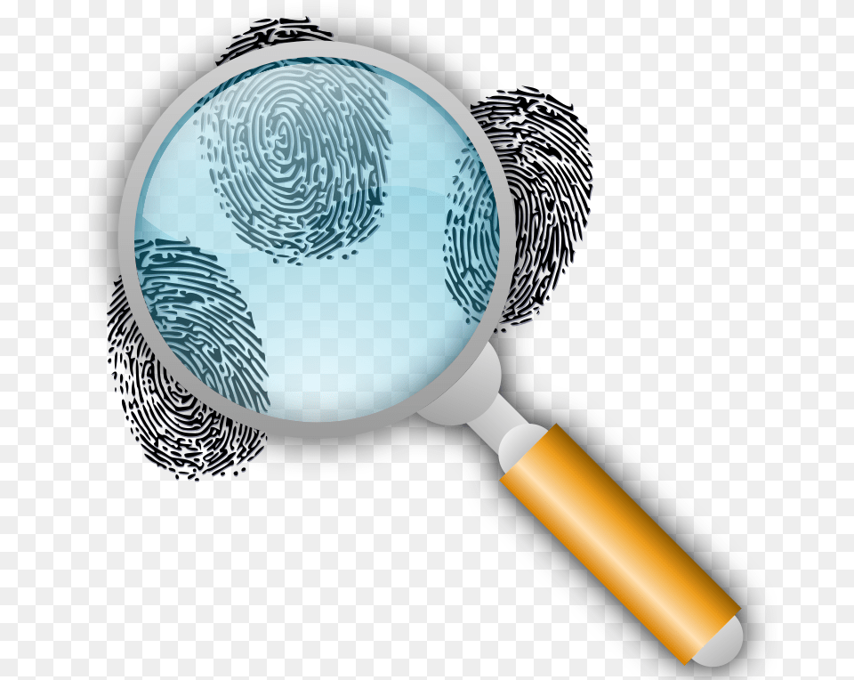 Fingerprint Search With Slight Magnification Magnifying Glass With Fingerprints Free Png Download