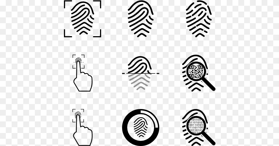 Fingerprint Svg Orange Fingerprint Icon, Gray Png