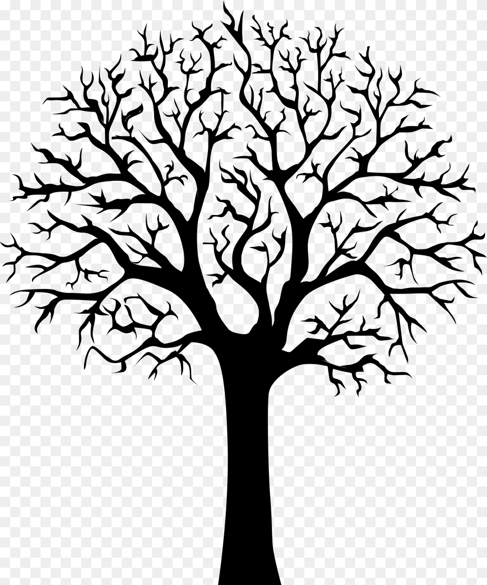 Fingerprint Tree Template Clip Art Guestbook, Gray Png Image