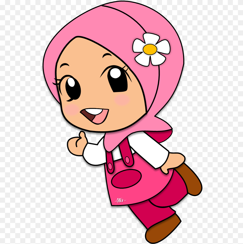 Fingers Clipart Islam Muslim Girl Cartoon, Clothing, Hat, Baby, Person Free Png Download