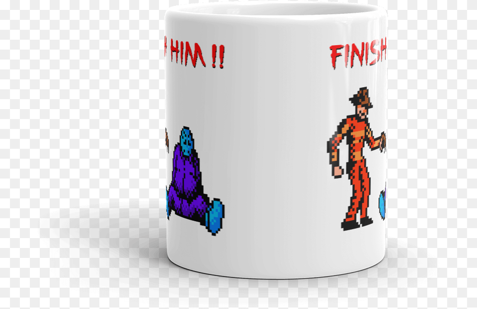 Finish Him Freddy V Jason Mug Coffee Cup, Art, Porcelain, Pottery, Beverage Png Image