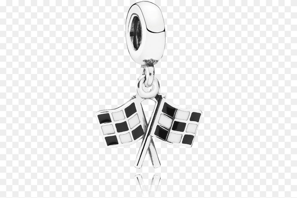 Finish Line Black Amp White Enamel Pandora Racing Flag Charm, Electronics, Camera, Smoke Pipe, Webcam Png