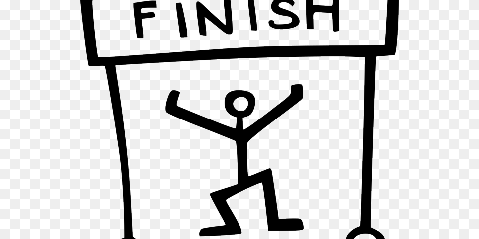 Finish Line Clipart Black And White, Sign, Symbol, Text Free Png Download
