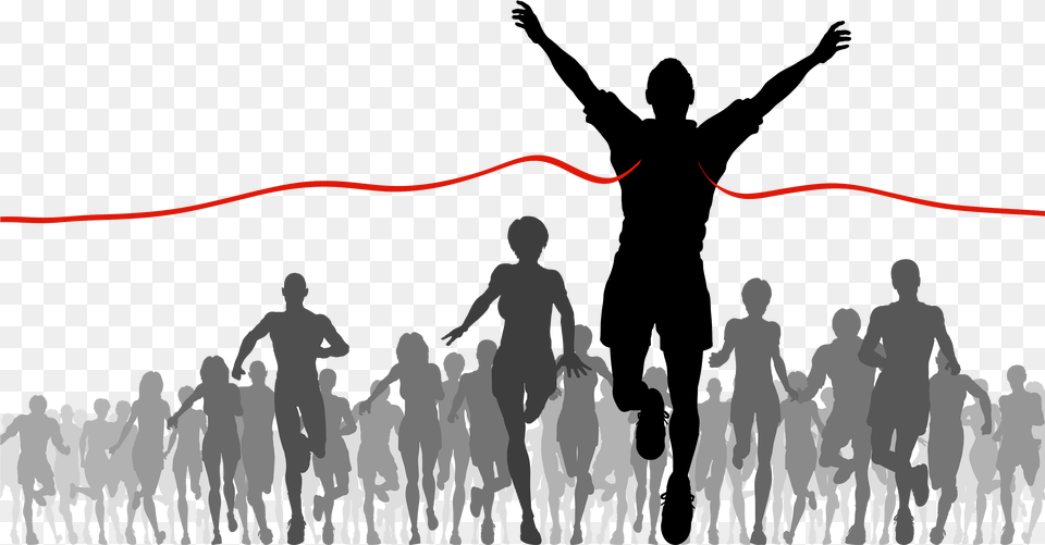 Finish Line Image Race Finish, Concert, Crowd, People, Person Free Png Download