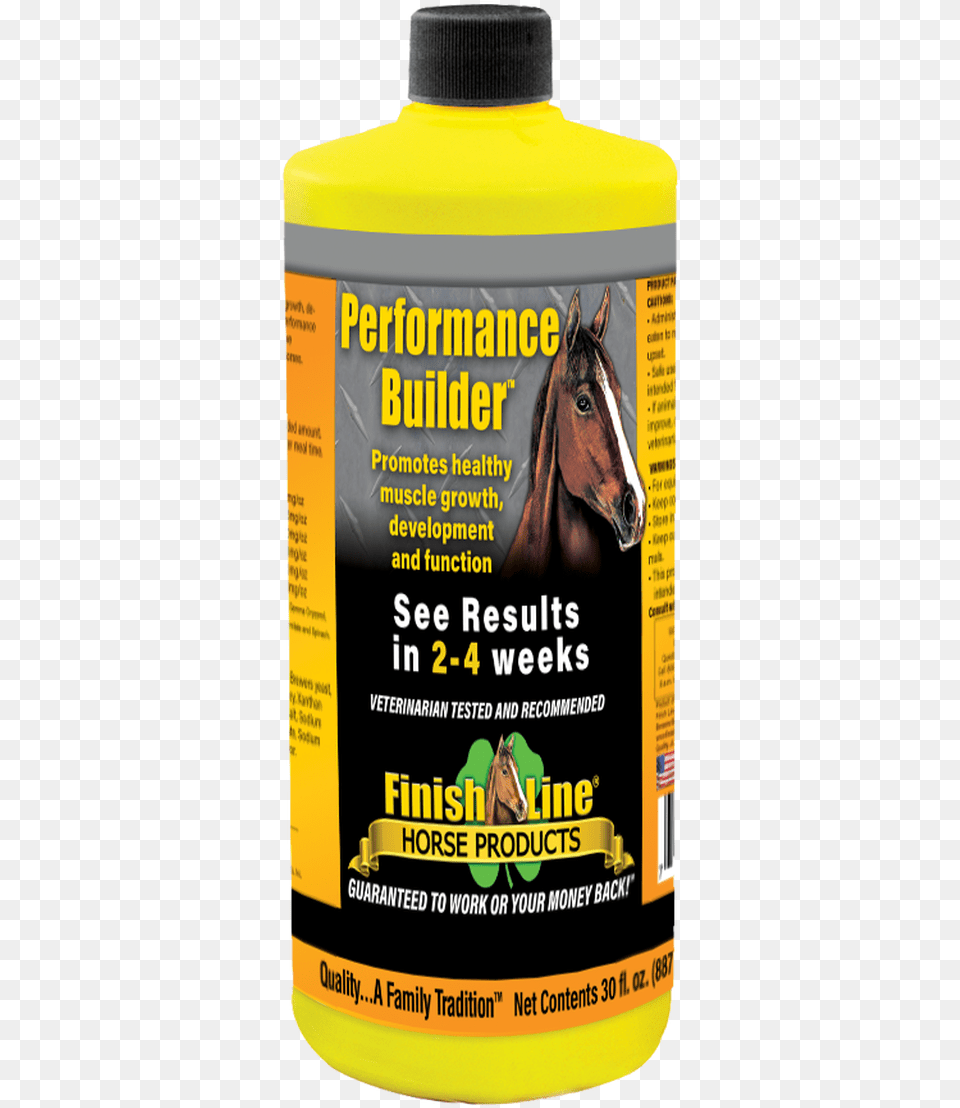 Finish Line Performance Builder Horse, Animal, Mammal, Bottle, Can Png