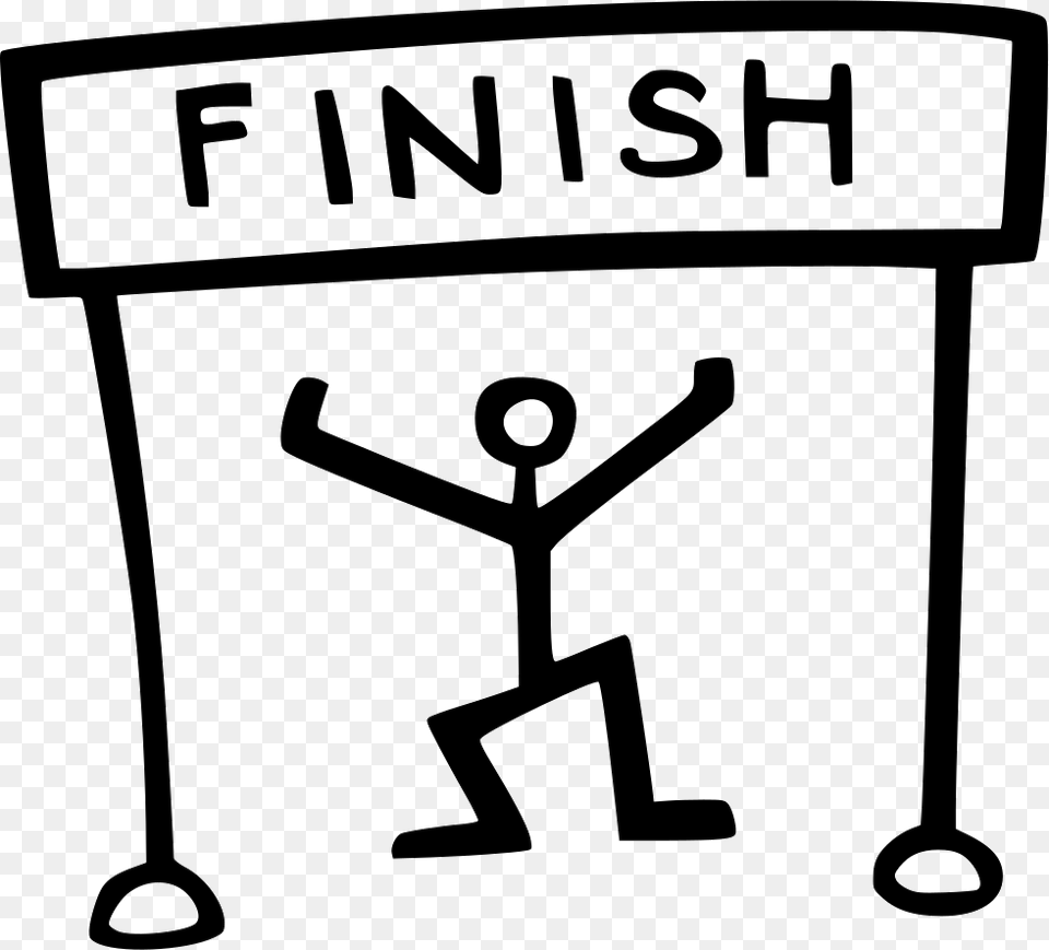 Finish Line Runner Transparent Finish Line Clipart, Symbol, Sign, Text, Electronics Free Png