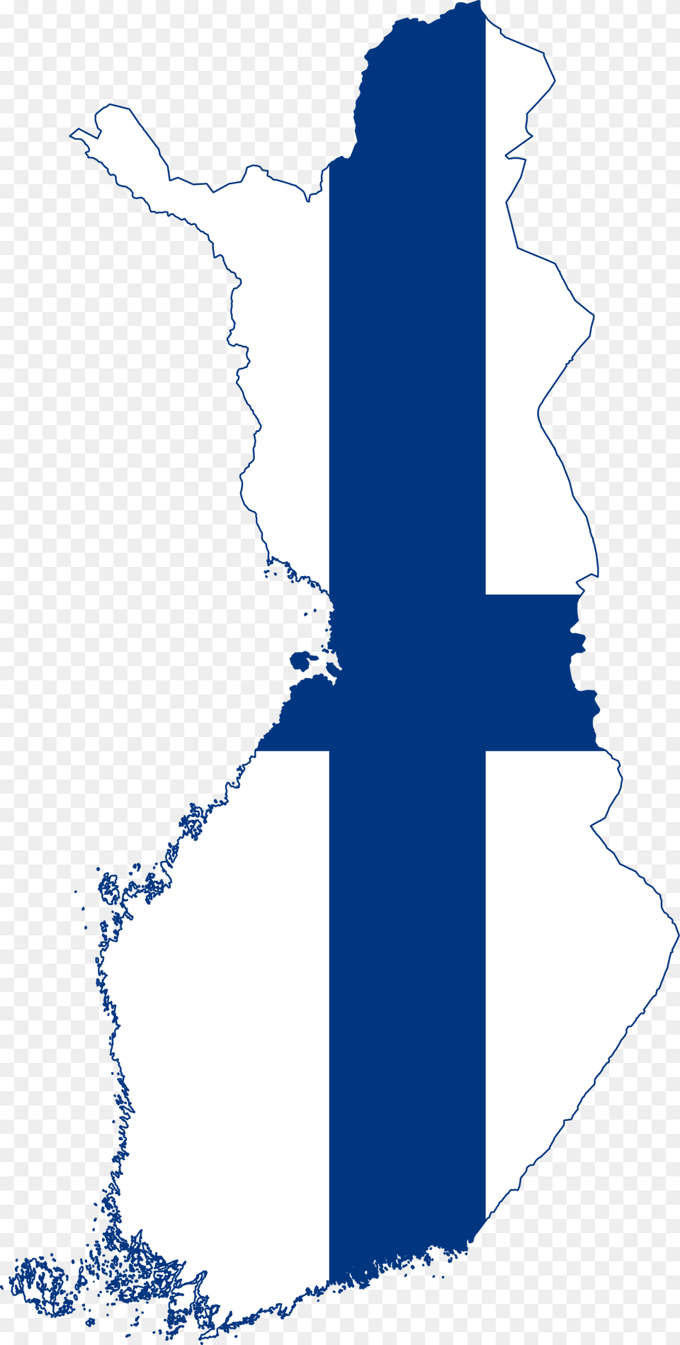 Finland Flag And Map, Silhouette, Sea, Water, Outdoors Png