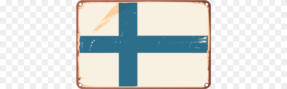 Finland Flag Grunge Style Cross, Symbol, White Board Free Png