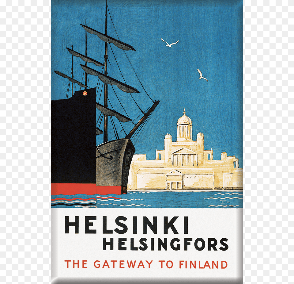 Finland Helsinki Suomi Fridge Magnet Collection Fridge Vintage Travel Posters Finland, Advertisement, Poster, Transportation, Ship Free Png