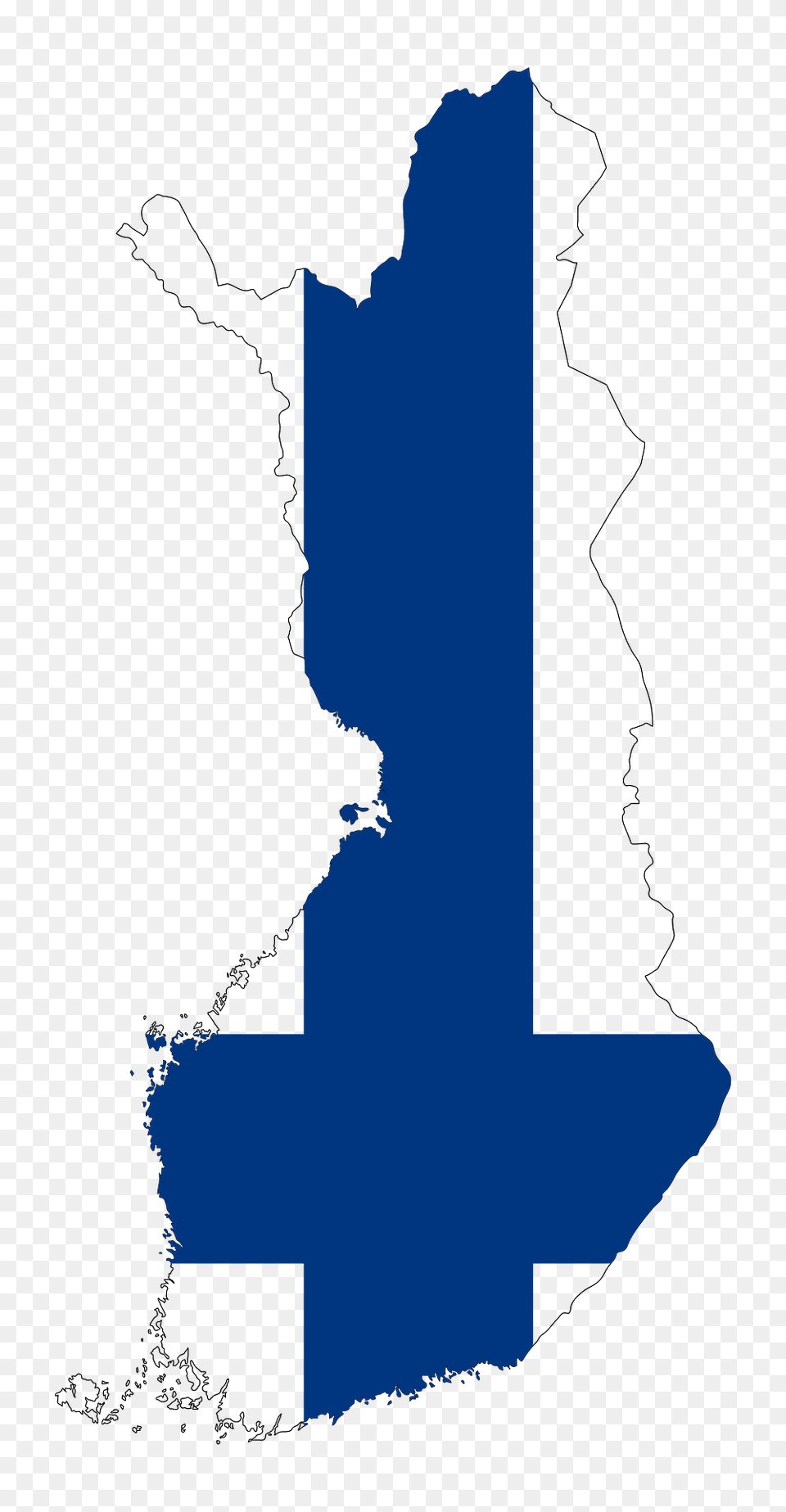 Finland Map Flag With Stroke Clipart, Chart, Plot, Outdoors, Nature Png Image