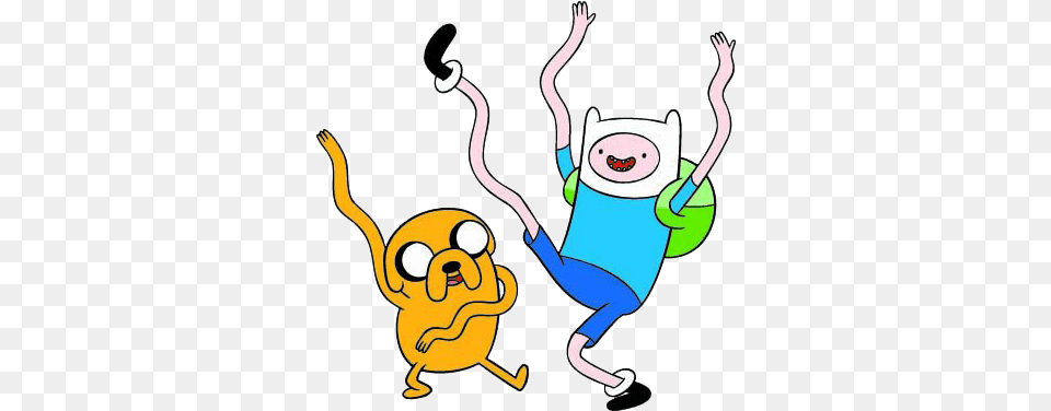 Finn And Jake Dancing Adventure Time Jake And Finn, Cartoon, Person, Art Png Image