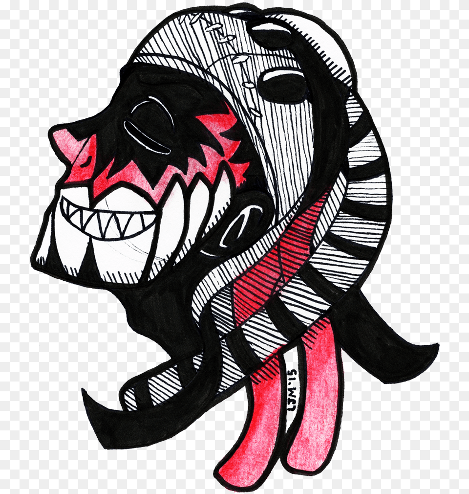 Finn Balor By Sharpie, Art, Person, Drawing, Helmet Free Png Download