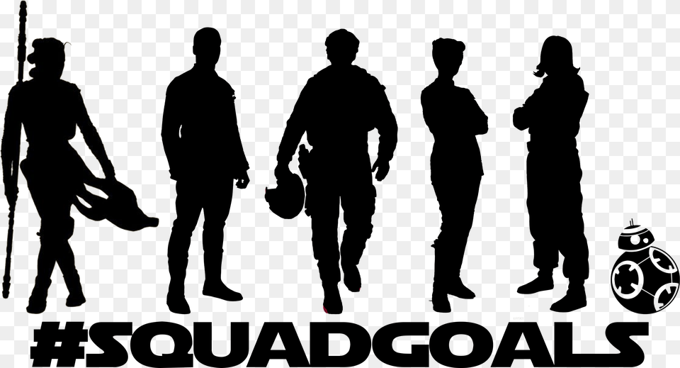 Finn Star Wars Silhouette Star Wars Squad Goals Silhouette, Adult, Male, Man, Person Free Png