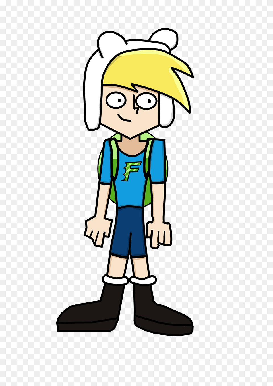 Finn The Human In The Style Of Danny Phantom, Cartoon, Person, Face, Head Png Image