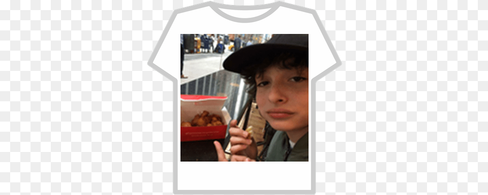 Finn Wolfhard Eating Chicken Roblox Finn Wolfhard Cute Selfies, T-shirt, Hat, Clothing, Cap Free Png Download