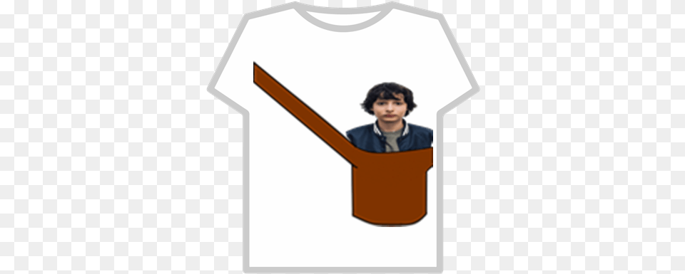 Finn Wolfhard In A Pocket T Shirt Roblox Noob, Long Sleeve, T-shirt, Clothing, Sleeve Free Png Download