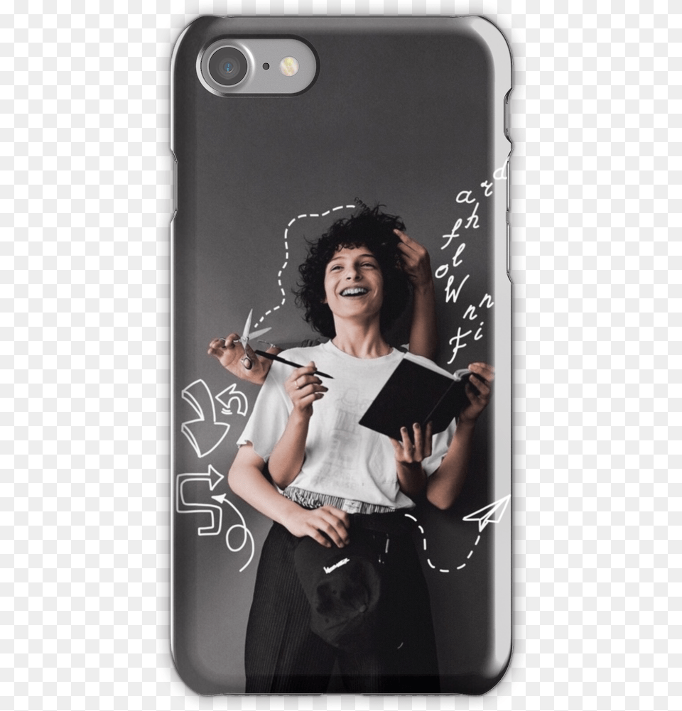 Finn Wolfhard Phone Case Iphone 7 Snap Case Finn Wolfhard Polaroid, Adult, Person, Female, Electronics Png Image