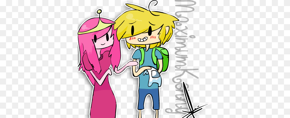 Finn X Princess Bubblegum By Maximumkenny D3k3kih Adventure Time Bubblegum X Finn, Book, Comics, Publication, Baby Free Png Download