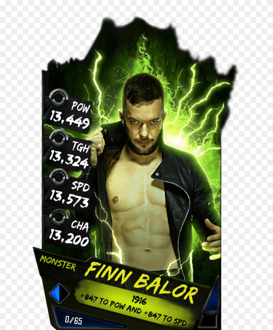 Finnbalor S4 17 Monster Wwe Supercard Monster Cards, Advertisement, Poster, Adult, Person Free Png Download