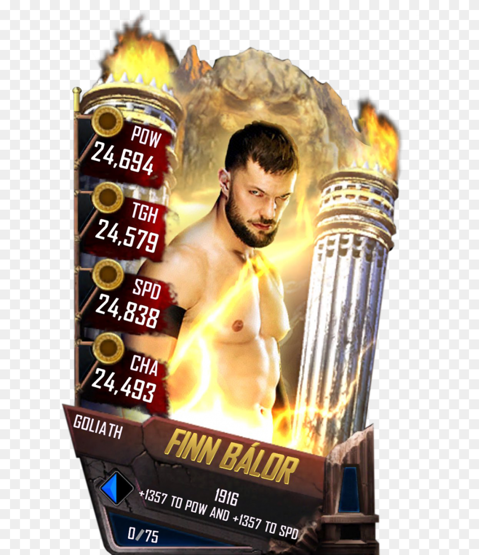 Finnbalor S4 20 Goliath Wwe Supercard Goliath Cards, Light, Person, Man, Male Free Transparent Png