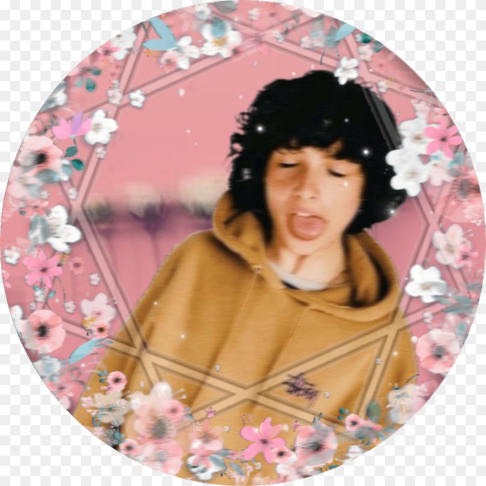 Finnwolfhard Finn Edit Icon Icons Aesthetics Finn Wolfhard With Hoodie, Face, Head, Person, Photography Free Transparent Png