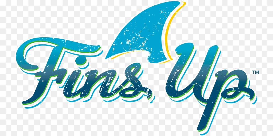 Fins Up Chicago Fd Charity Softball Tournament The Cause Fins Up Club Logo, Text, Turquoise Free Png